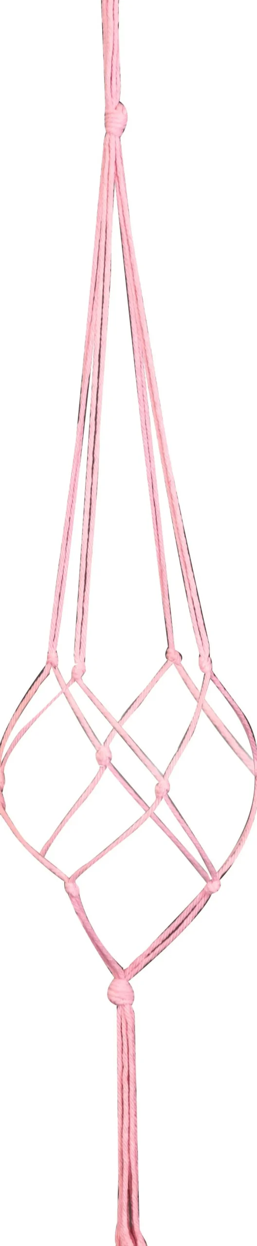 TS plantenhanger macramé roze H 120 cm