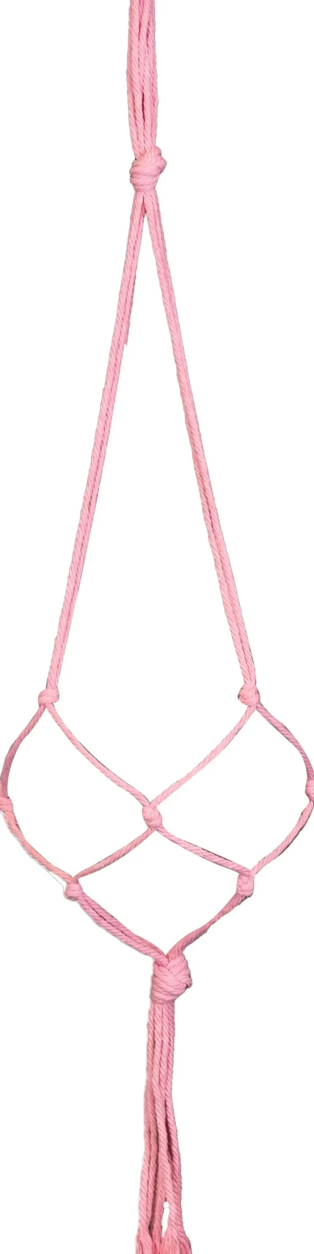 TS plantenhanger macramé roze H 90 cm