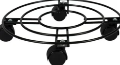 TS plantentrolley zwart D 33 H 6 cm