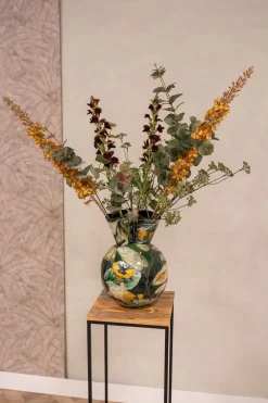 TS tulpenvaas Bee groen / goud / beige D 24 H 37 cm