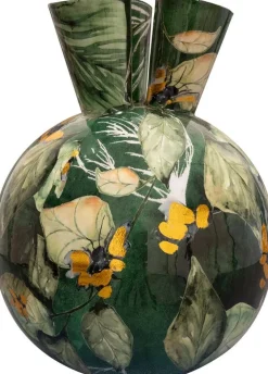 TS tulpenvaas Bee groen / goud / beige D 33 H 40 cm