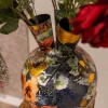TS tulpenvaas Berry zwart / oranje / goud D 33 H 40 cm