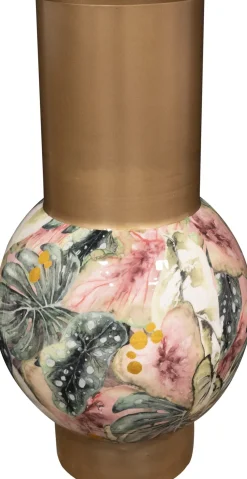 TS vaas Monstera goud D 17 H 30 cm
