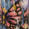 TS vaas Streetart blauw D 16 H 26 cm