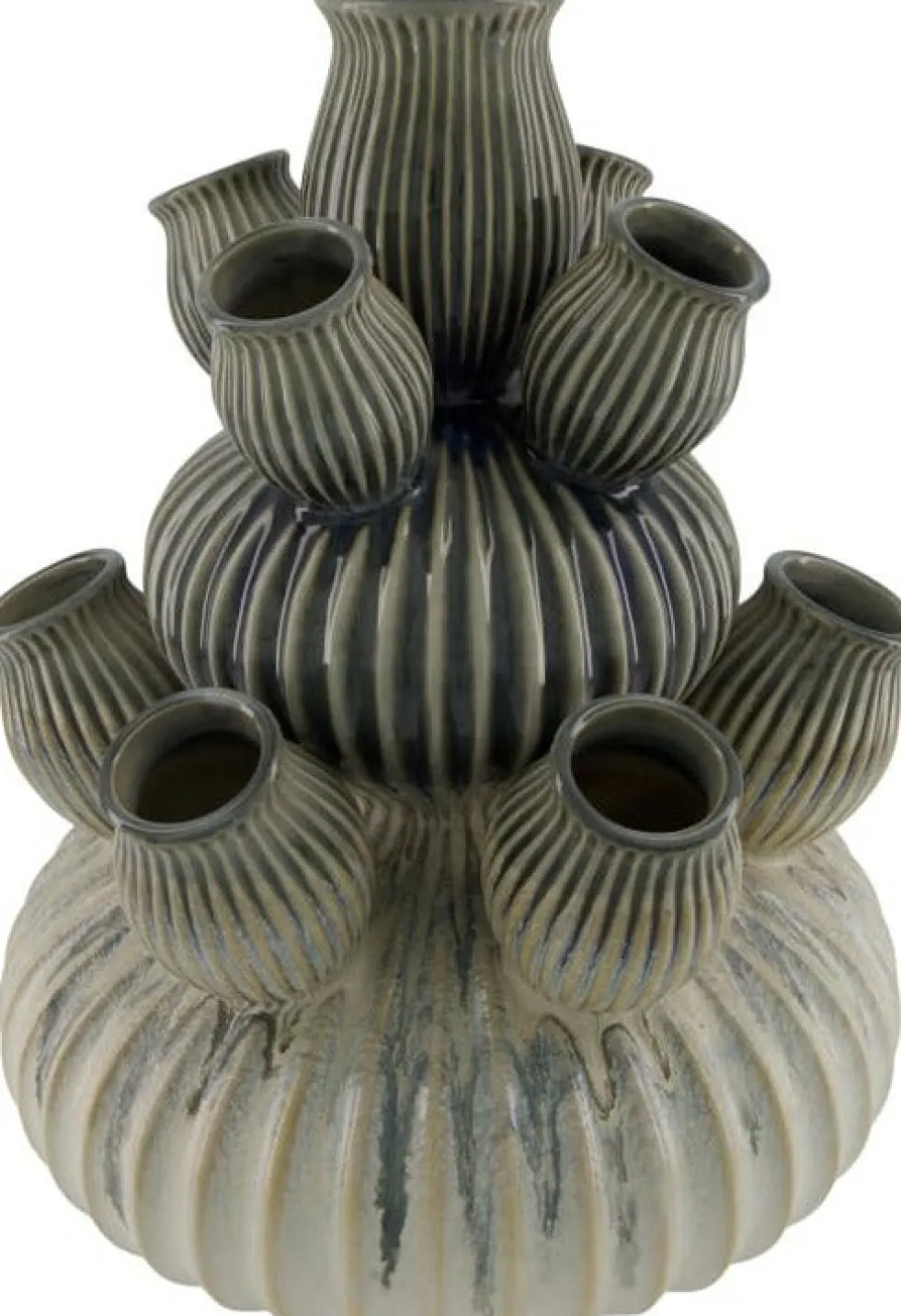 Tulpenvaas grijs D 30 H 42 cm