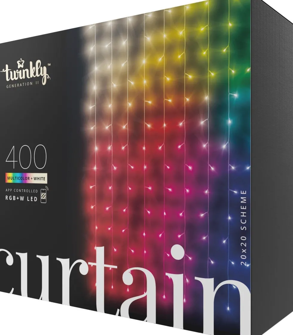 Twinkly lichtgordijn Curtain appgestuurd met 400 lampjes gekleurd 150 x 400 cm