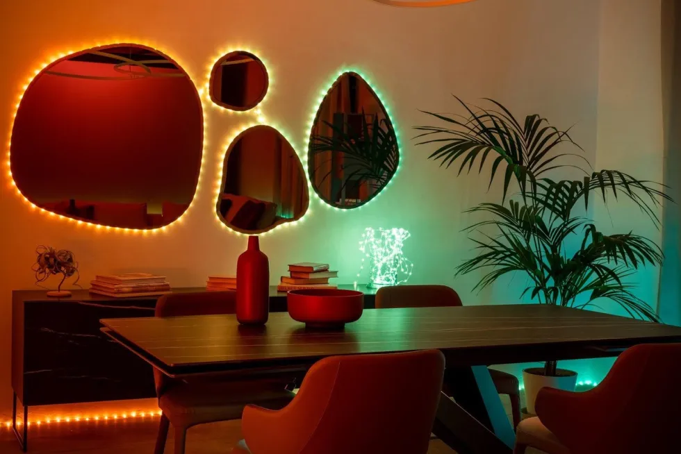 Twinkly miniverlichting Dots appgestuurd transparant met 400 lampjes gekleurd 20 m