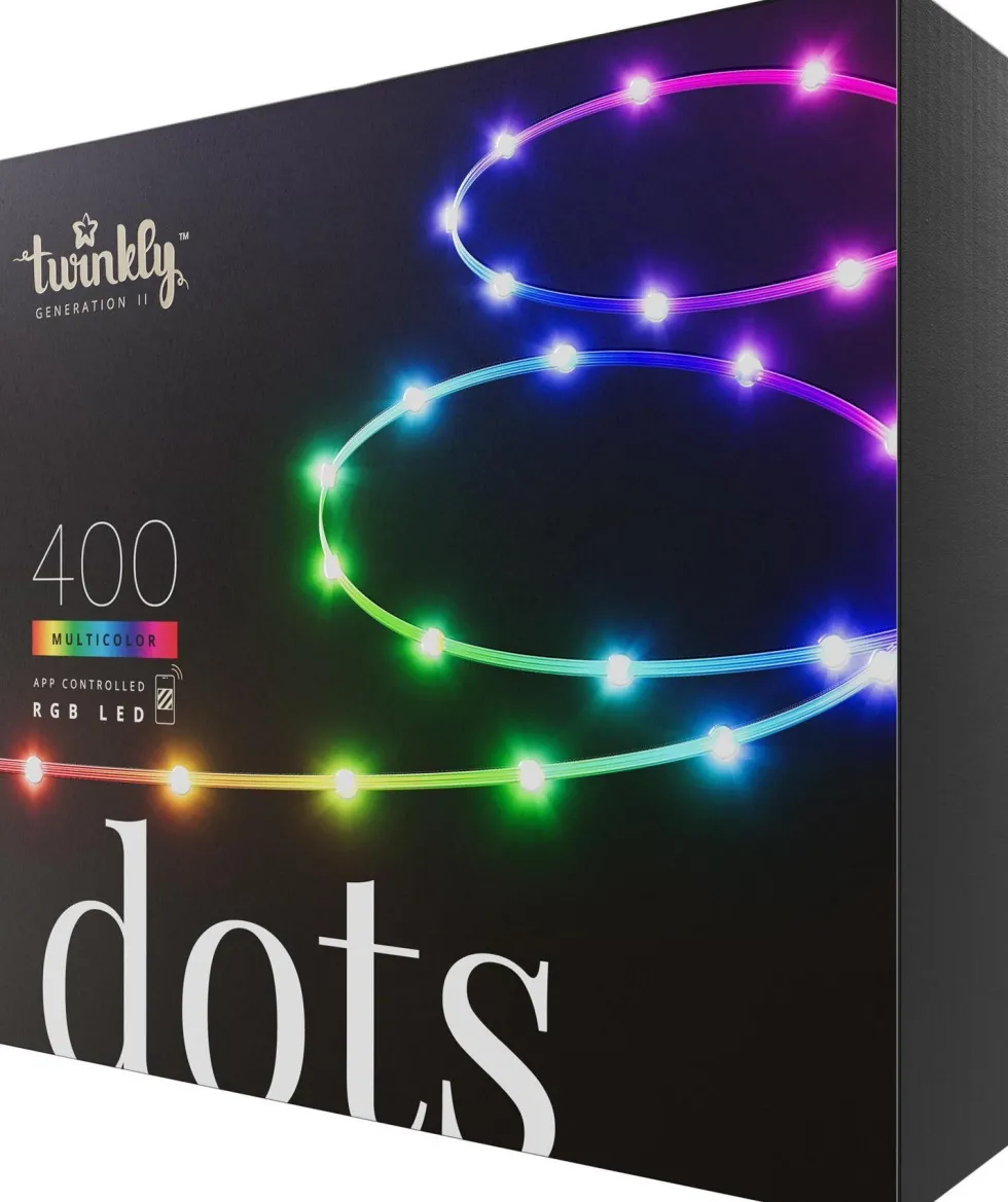 Twinkly miniverlichting Dots appgestuurd transparant met 400 lampjes gekleurd 20 m
