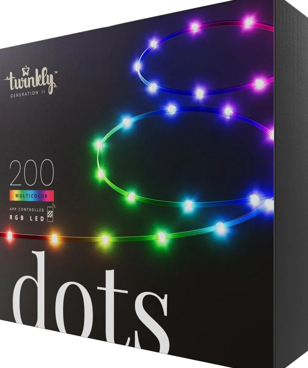 Twinkly miniverlichting Dots appgestuurd transparant met 200 lampjes gekleurd 10 m