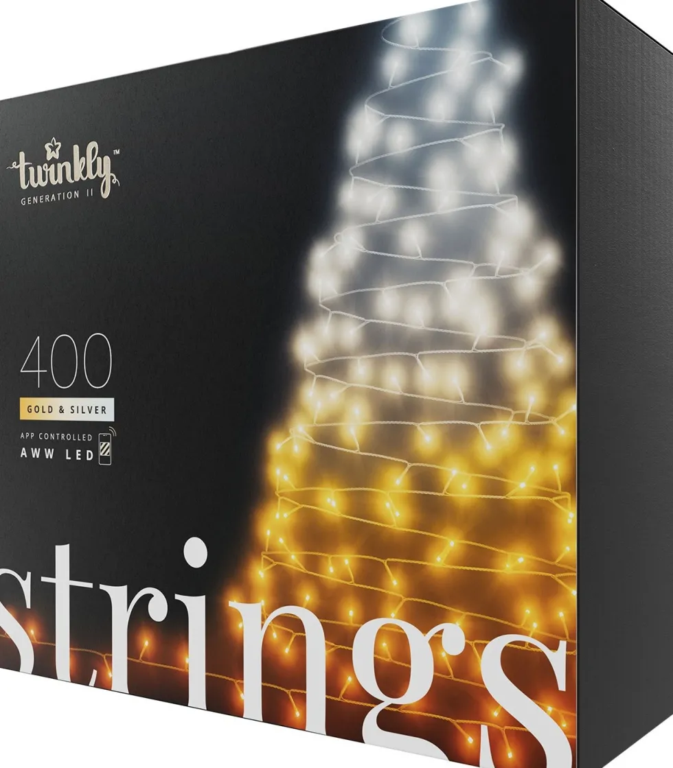 Twinkly miniverlichting met app met 400 LED lampen goud / wit 35,5 m