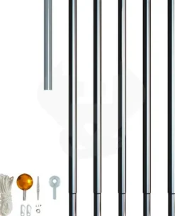 Twinkly paal voor vlaggenmastkerstboom Light Tree zwart 600 cm