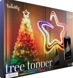 Twinkly piek Tree Topper appgestuurd met verlichting gekleurd 20 x 5 x 26 cm