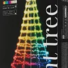 Twinkly vlaggenmast kerstboom Light Tree appgestuurd met 1000 lampjes gekleurd D 300 H 600 cm