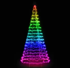 Twinkly vlaggenmast kerstboom Light Tree appgestuurd met 300 lampjes gekleurd D 100 H 200 cm