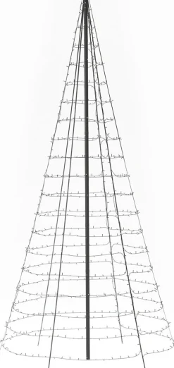 Twinkly vlaggenmast kerstboom Light Tree appgestuurd met 750 lampjes gekleurd D 200 H 400 cm