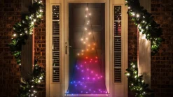 Twinkly wandhanger Wall Tree appgestuurd met 50 lampjes gekleurd 100 x 2 x 200 cm
