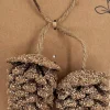 Two Trade Kersthanger dennenappel bruin 9 cm 2 st