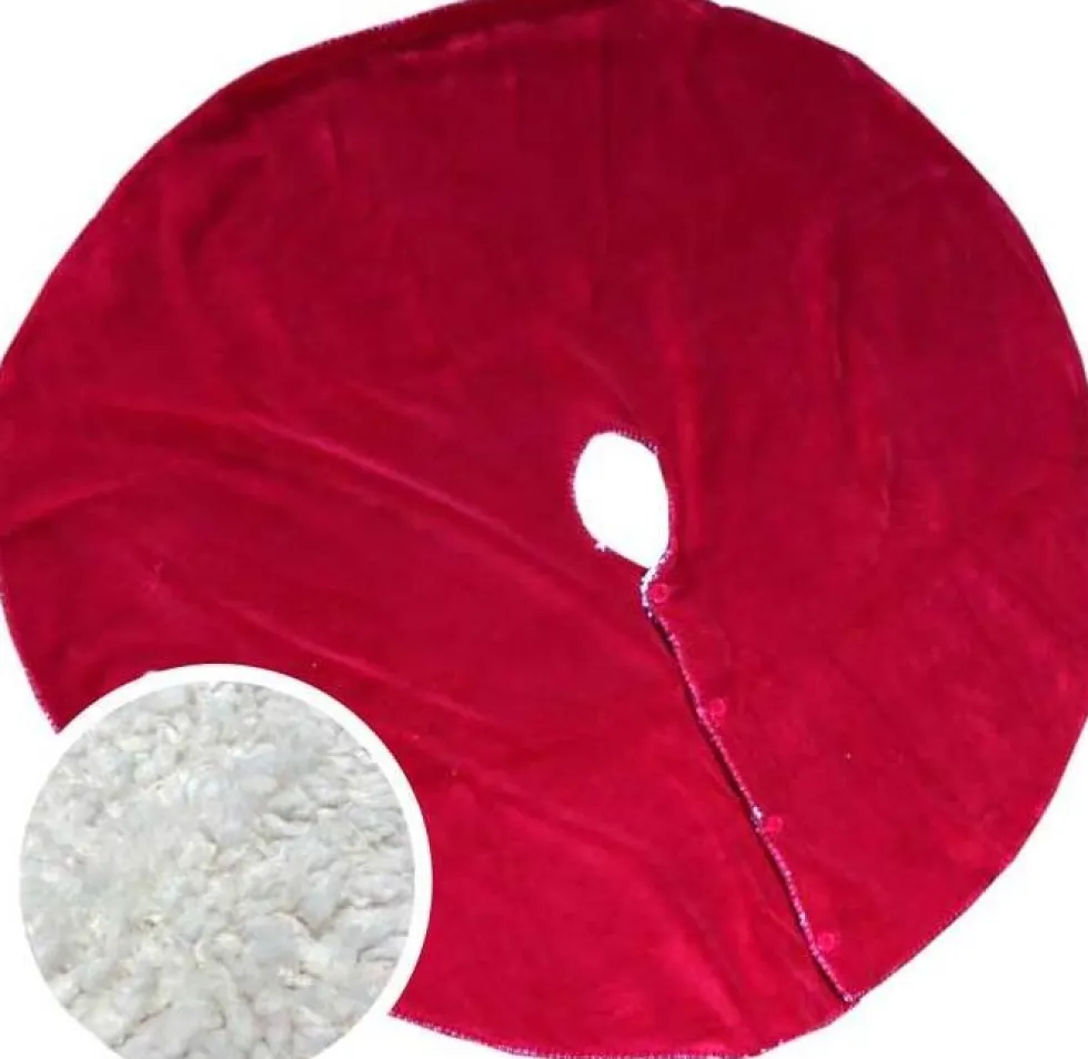 Unique living kerstboomrok Coby rood D 110 cm