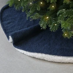 Unique Living kerstboomrok Hakan blauw D 90 cm