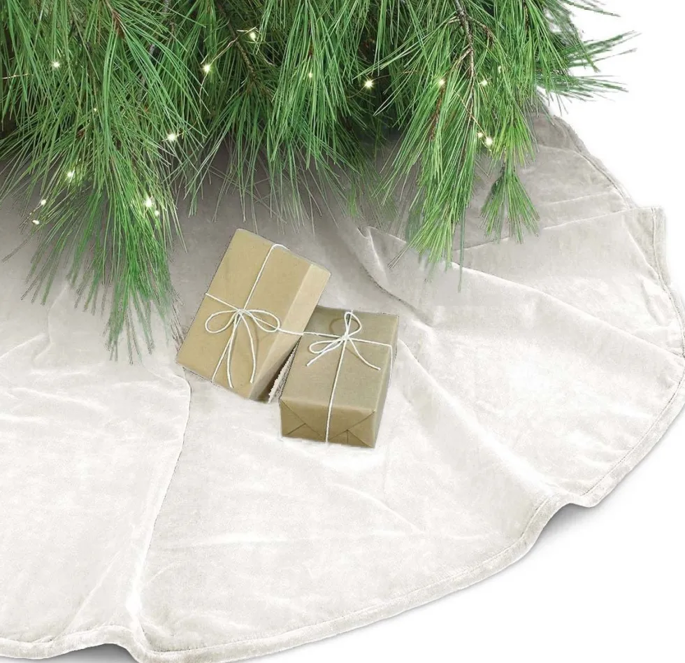 Unique living kerstboomrok Kelsey wit D 120 cm