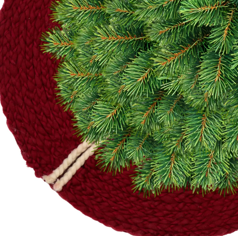 Unique Living kerstboomrok Rosalie rood D 90 cm