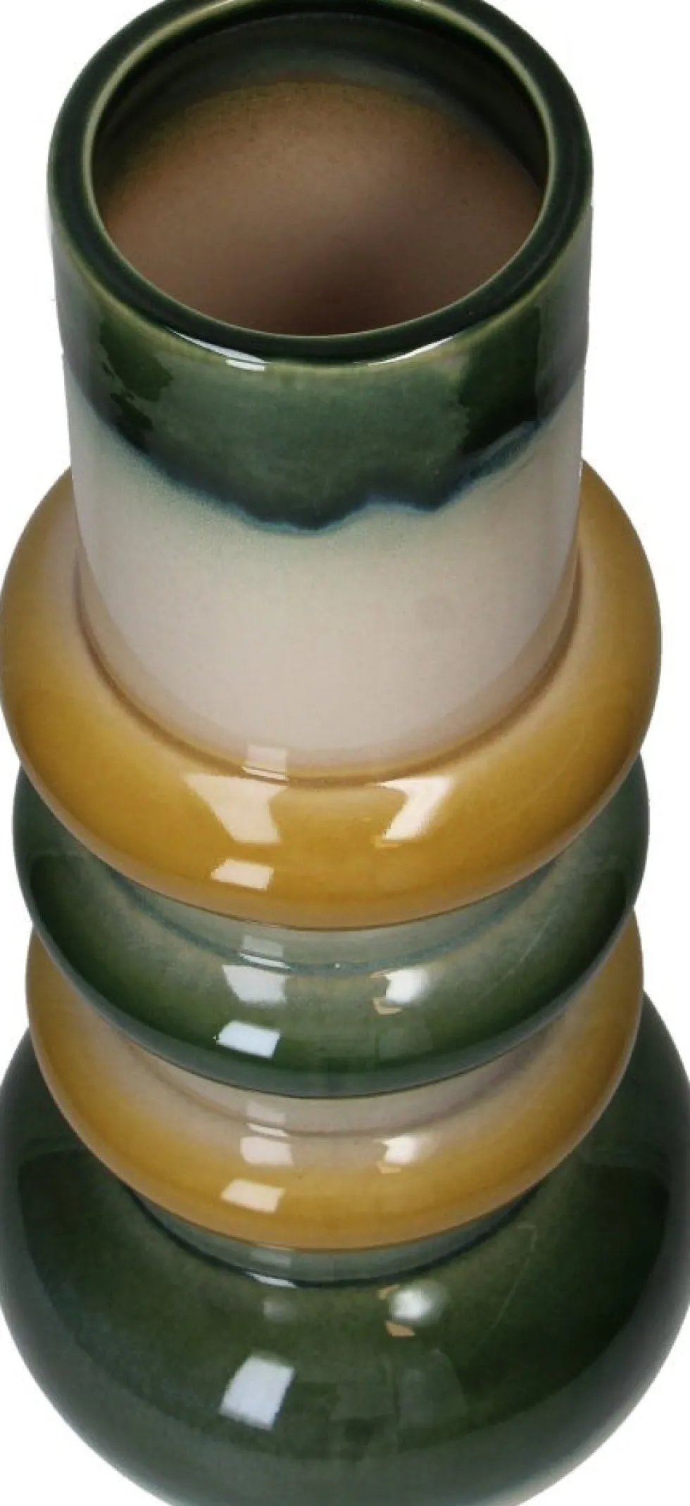 Vaas Artistic Strikes groen / geel / wit D 20 H 48,5 cm