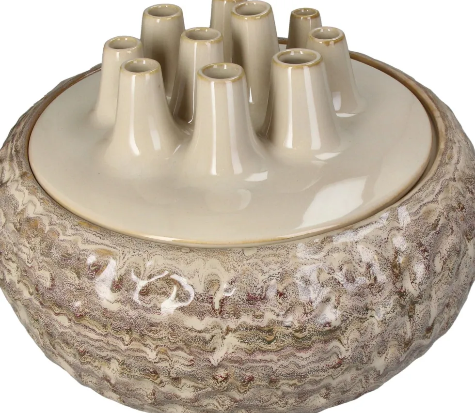 Vaas beige D 35,5 H 25 cm