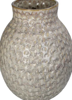 Vaas beige / grijs D 30 H 38 cm