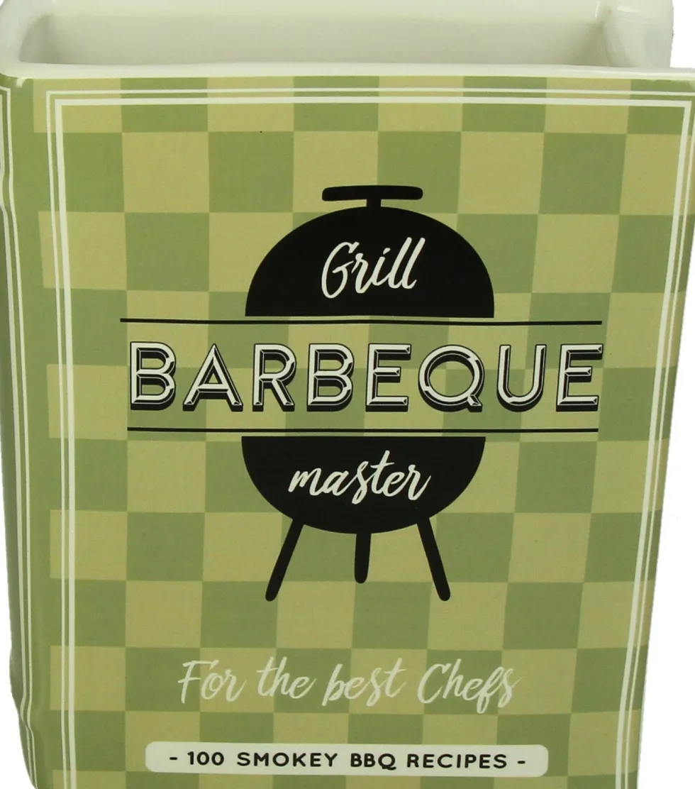 Vaas Boek Barbecue groen 16 x 6,3 x 20 cm