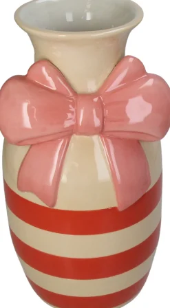 Vaas crème / roze 17,3 x 16,7 x 32 cm