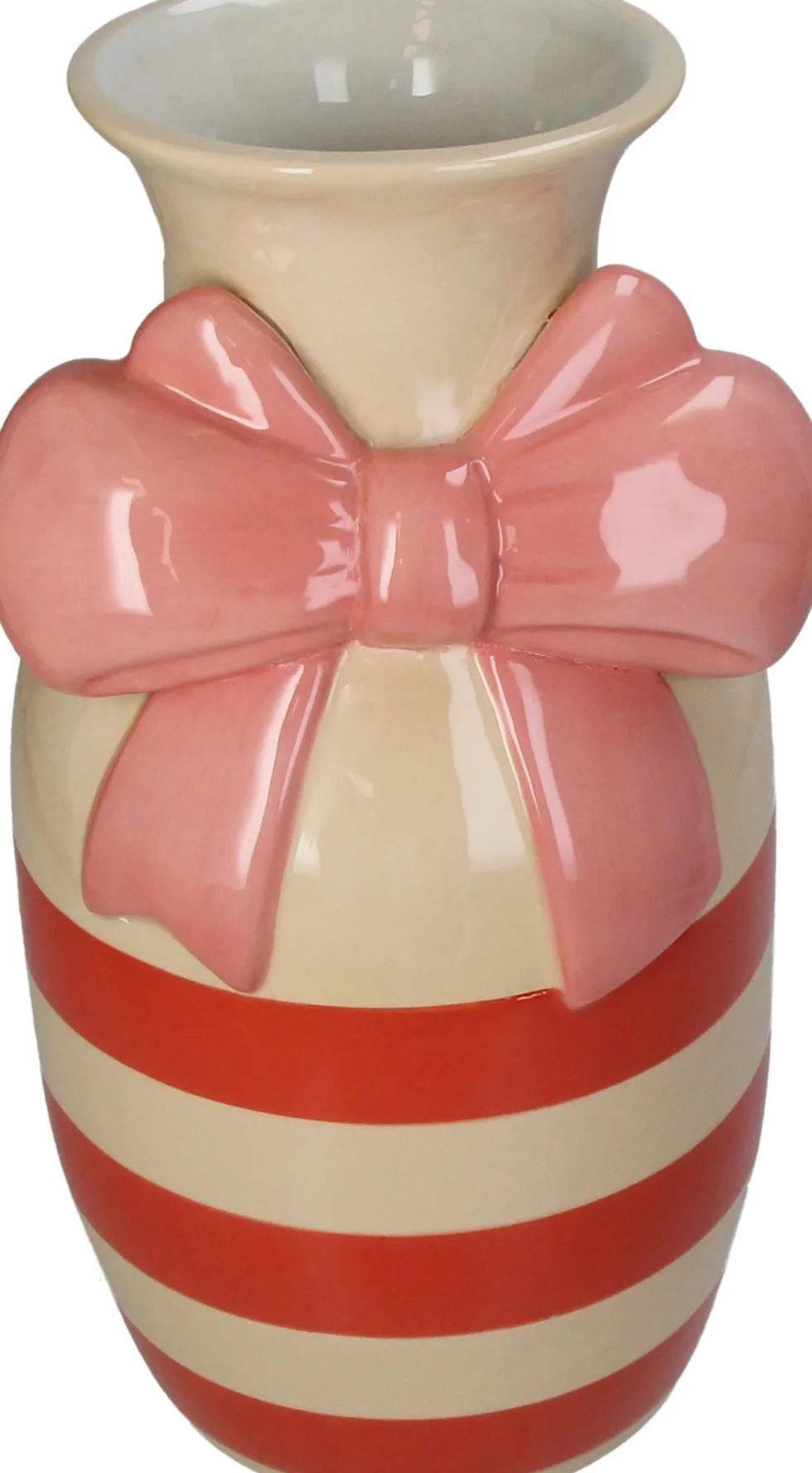 Vaas crème / roze 17,3 x 16,7 x 32 cm