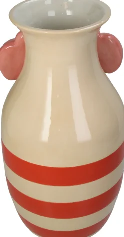 Vaas crème / roze 17,3 x 16,7 x 32 cm