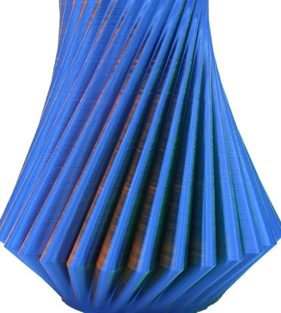Vaas 3D Athene blauw / oranje / groen D 20 H 20 cm