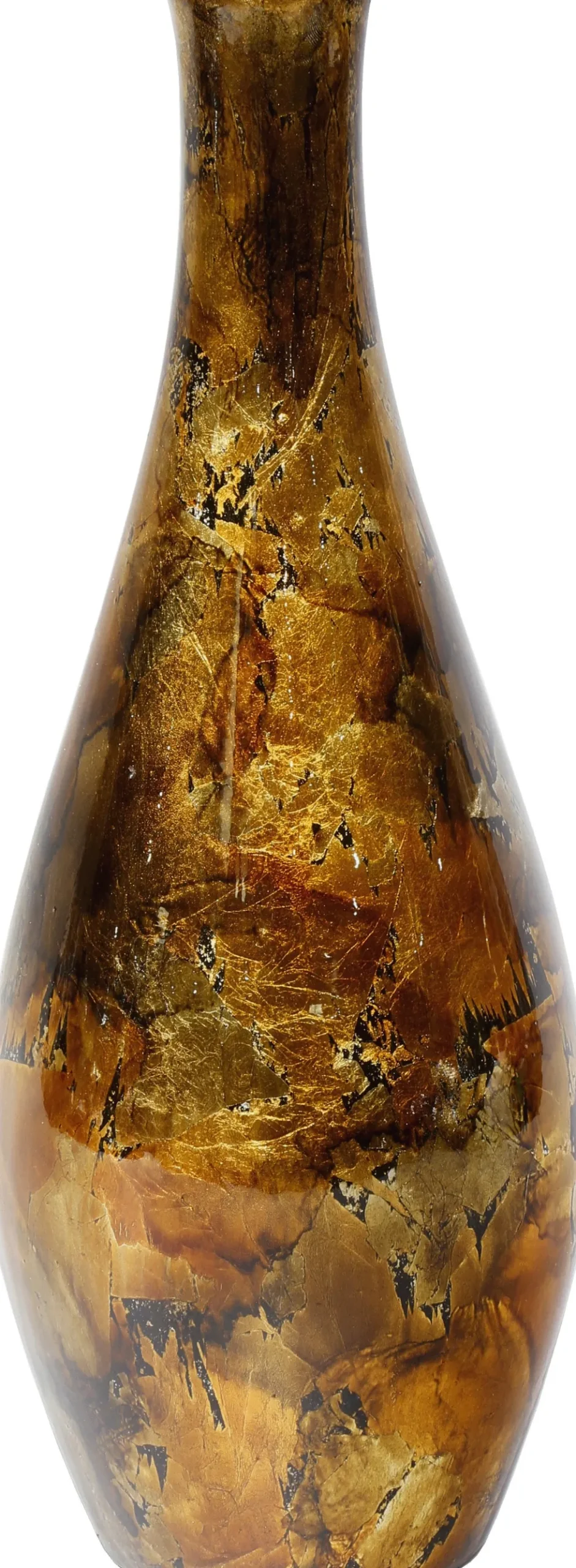 Vaas Dazzle goud / koper 13 x 13 x 35 cm