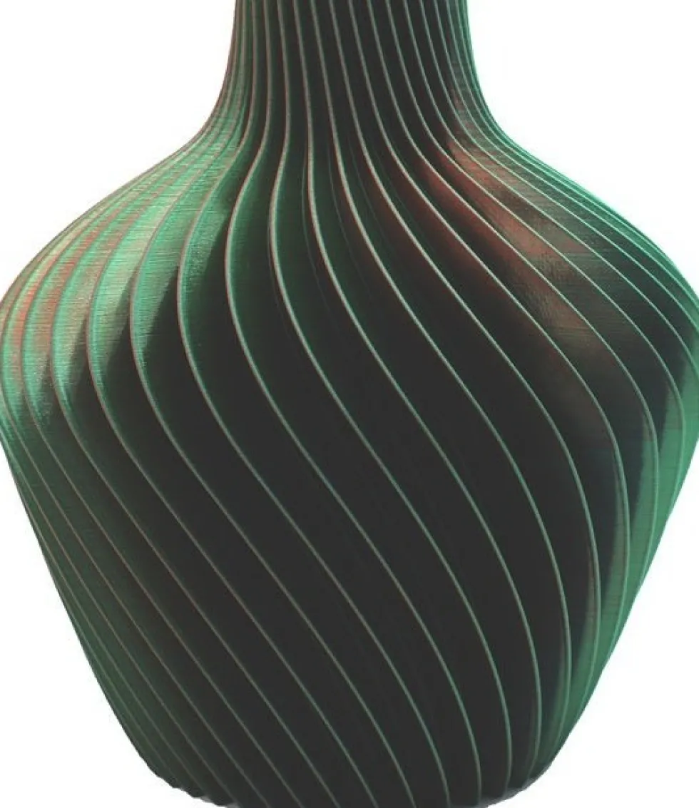 Vaas 3D Istanbul oranje / paars / groen D 16 H 17 cm