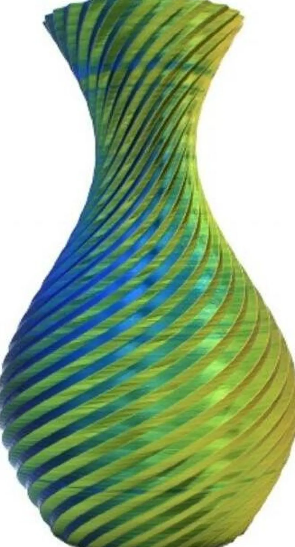 Vaas 3D Kioto geel / groen / blauw D 20 H 32 cm