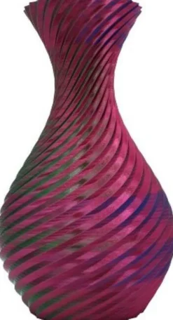 Vaas 3D Kioto roze / groen / blauw D 20 H 32 cm