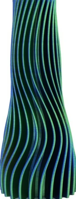 Vaas 3D Paris blauw / groen / oranje D 11 H 25 cm