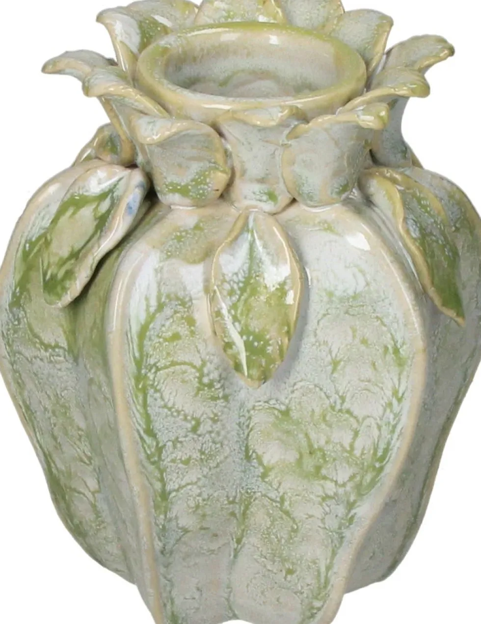 Vaas Fae groen / beige 11,5 x 10,5 x 15 cm