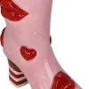 Vaas Fashion roze / rood 19,5 x 8,5 x 23 cm