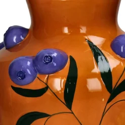 Vaas Fruity Fiesta oranje / blauw D 26 H 30 cm