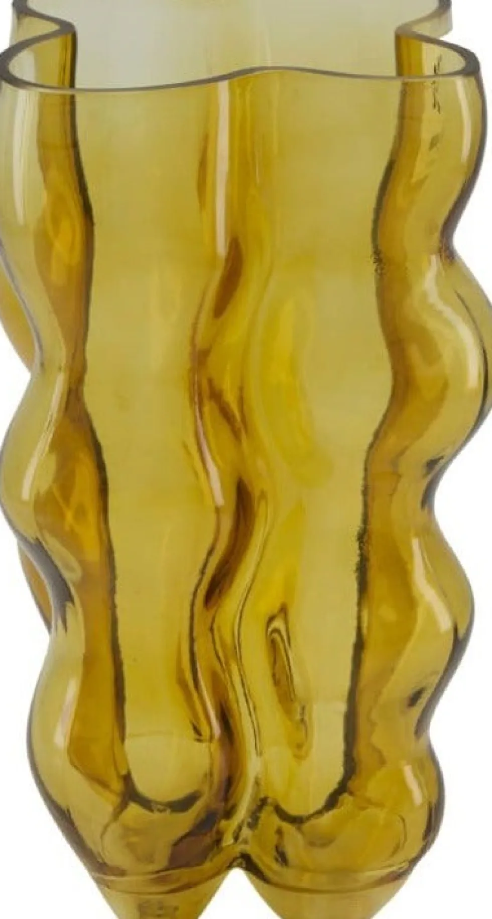 Vaas geel D 13,7 H 25 cm