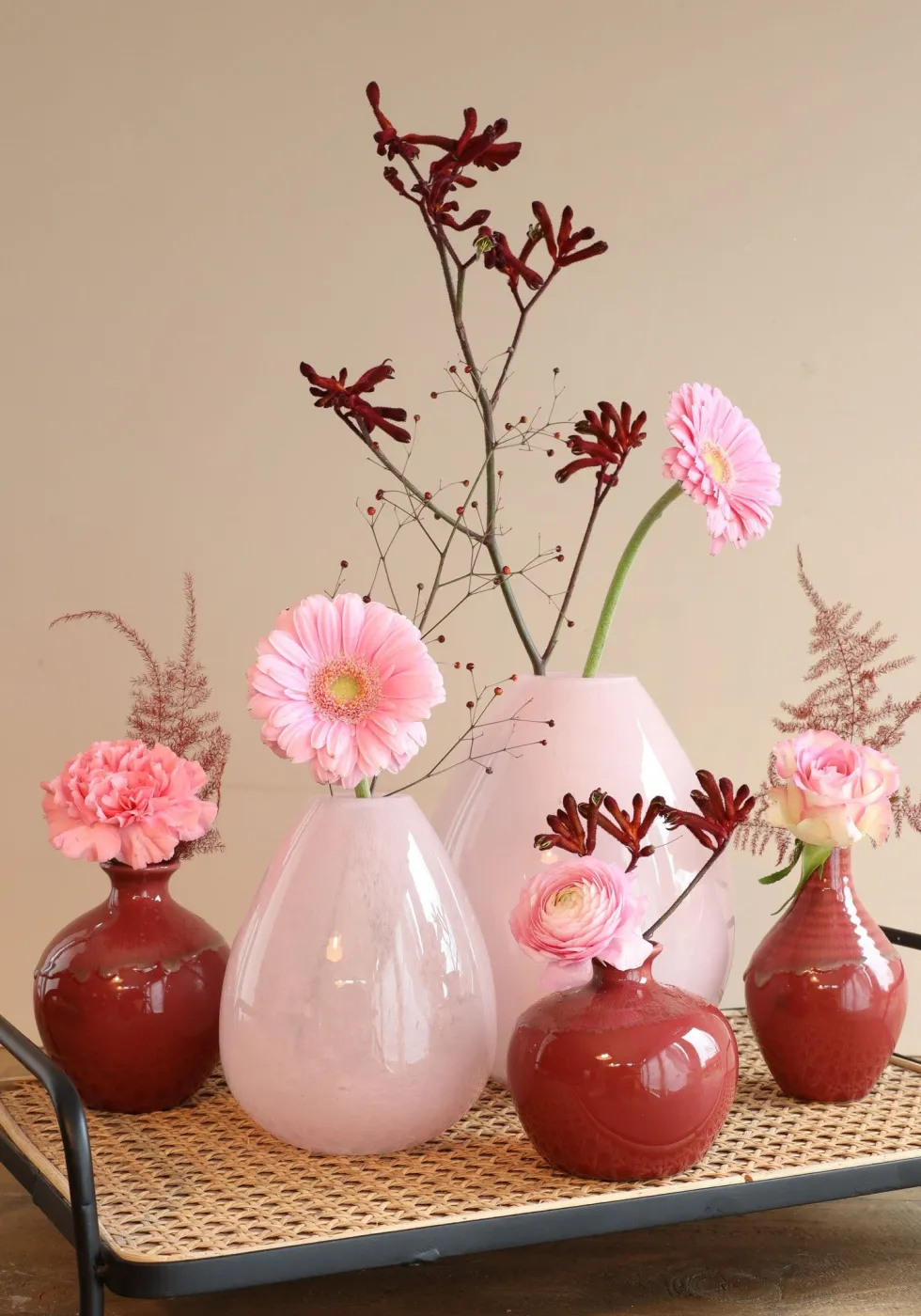 Vaas Lily roze D 12 H 15 cm