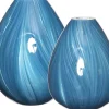 Vaas Lily Twist blauw D 16 H 23 cm