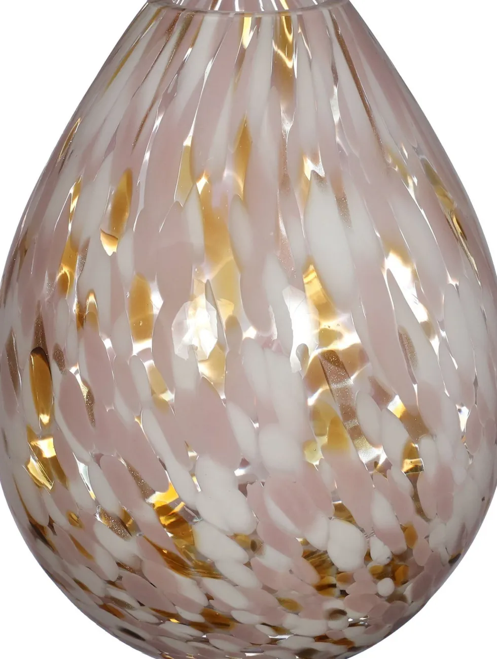Vaas Lily wit / roze / goud D 12 H 15 cm