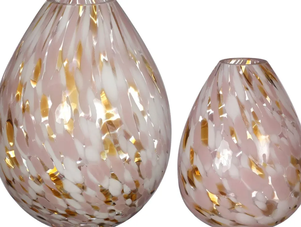 Vaas Lily wit / roze / goud D 16 H 23 cm