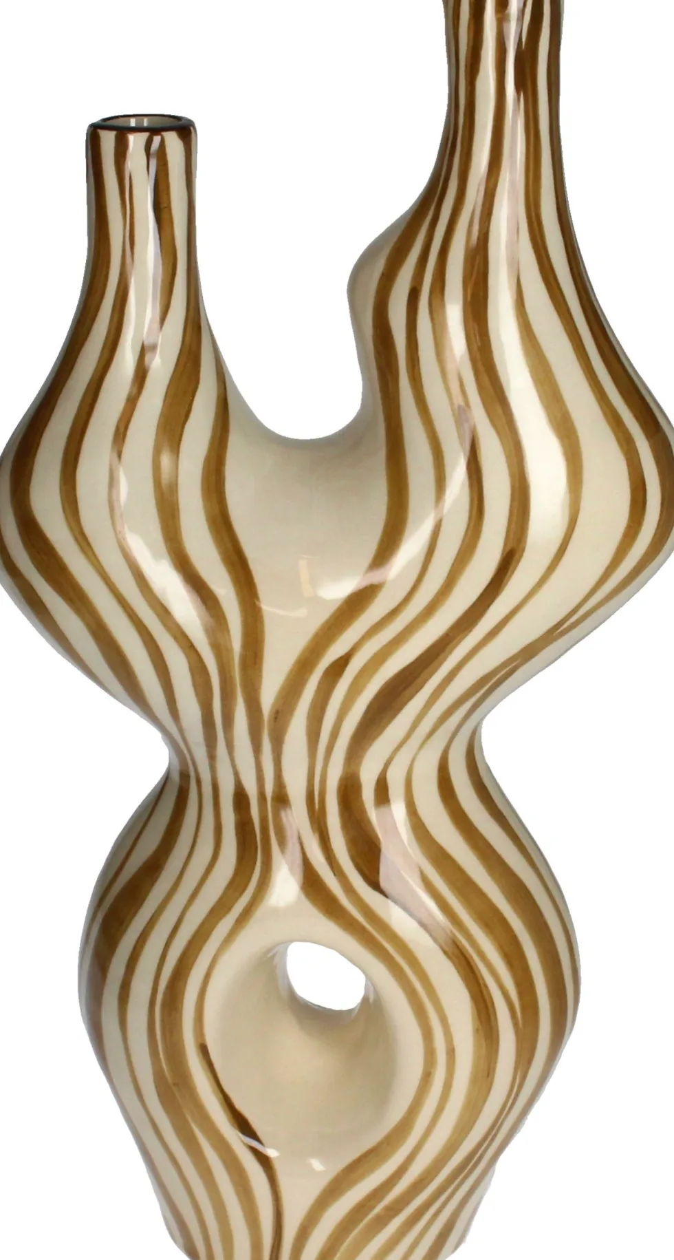 Vaas Organic crème / bruin 21 x 10 x 41 cm