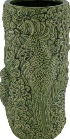 Vaas papegaai groen D 17,5 H 36 cm