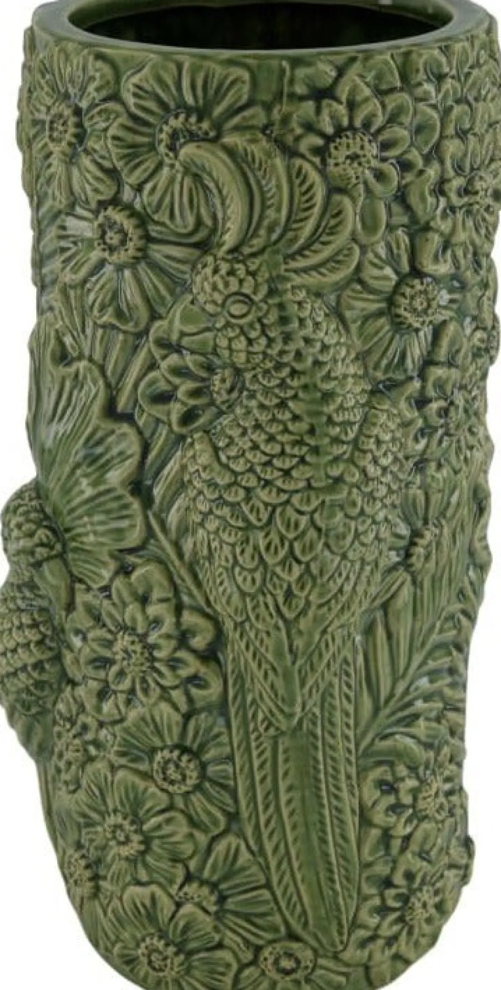 Vaas papegaai groen D 17,5 H 36 cm