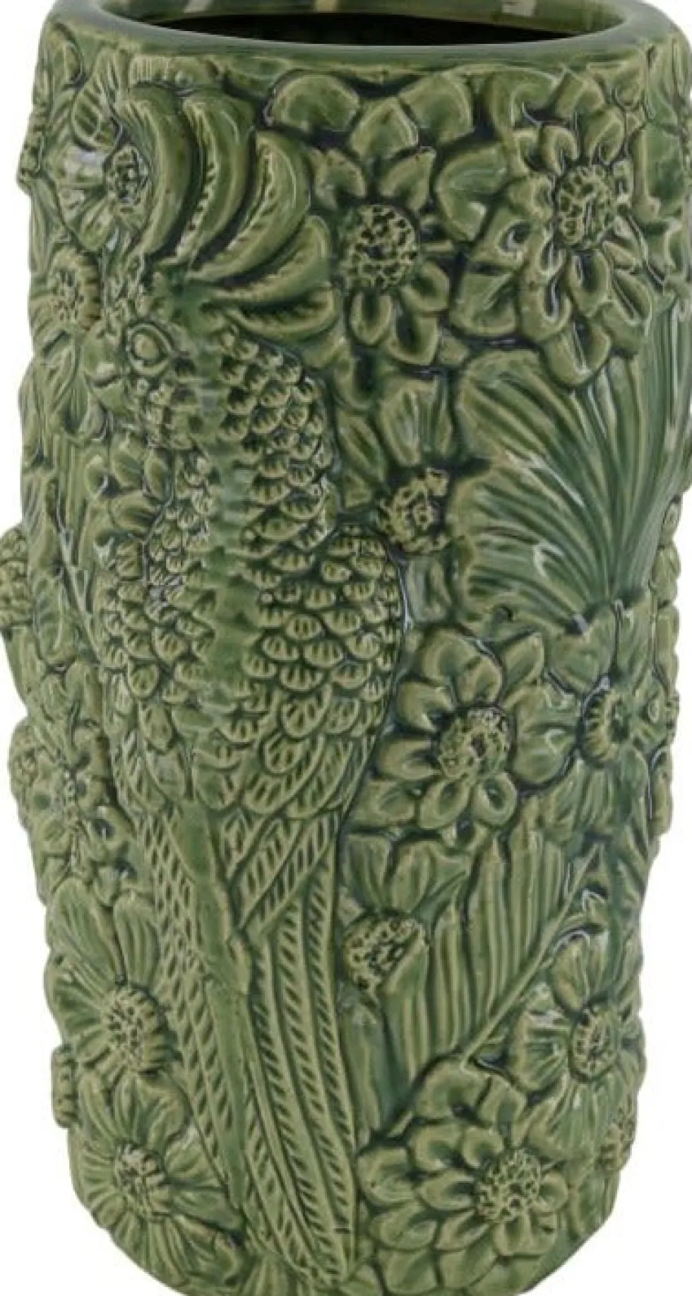 Vaas papegaai groen D 15,5 H 28 cm